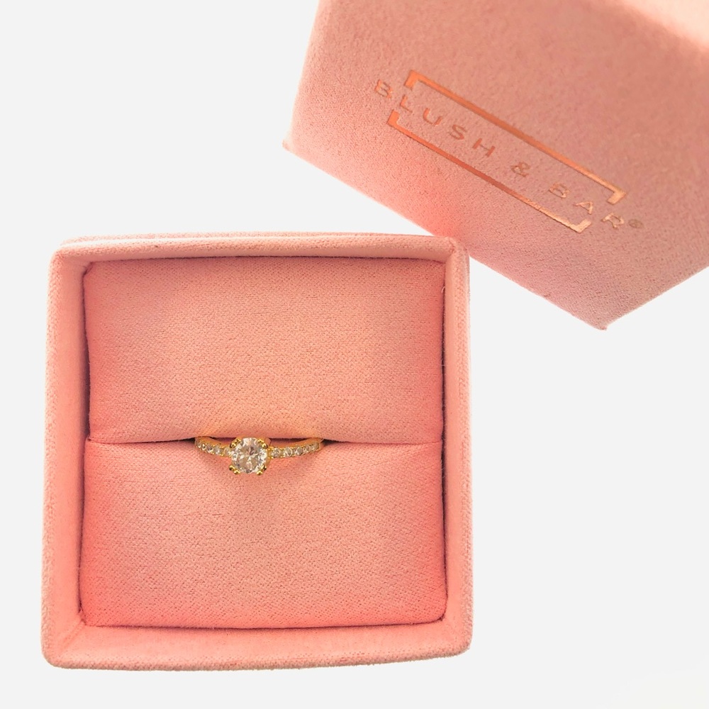 Women’s Blush & Bar Gold Tianna Sparkle Ring